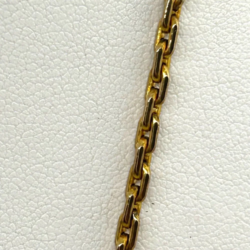Tutankhamun Gold-tone Coin Pendant Necklace Egyptian Symbols & Greek Key Border - Picture 10 of 14
